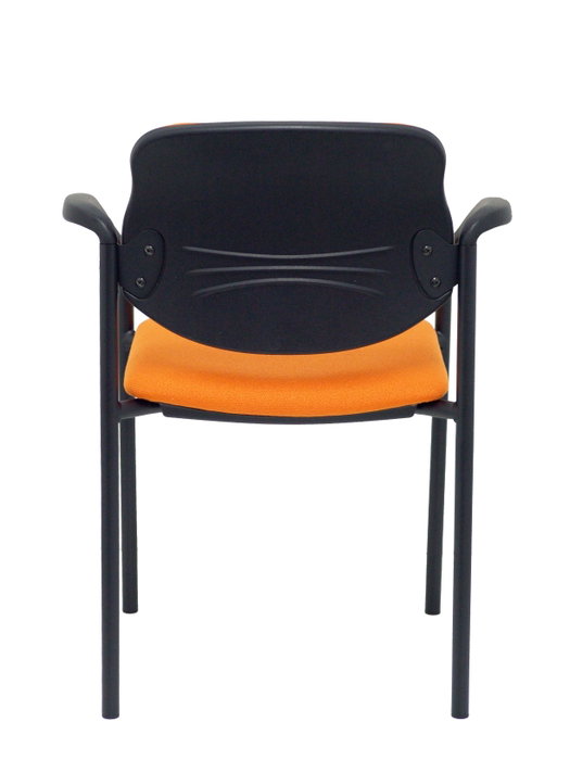 NOWY STYL Silla fija Styl Bali naranja con brazos y chasis negro