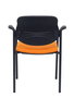 NOWY STYL Silla fija Styl Bali naranja con brazos y chasis negro
