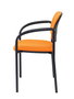 NOWY STYL Silla fija Styl Bali naranja con brazos y chasis negro
