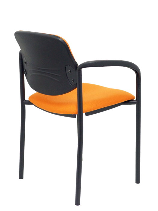 NOWY STYL Silla fija Styl Bali naranja con brazos y chasis negro