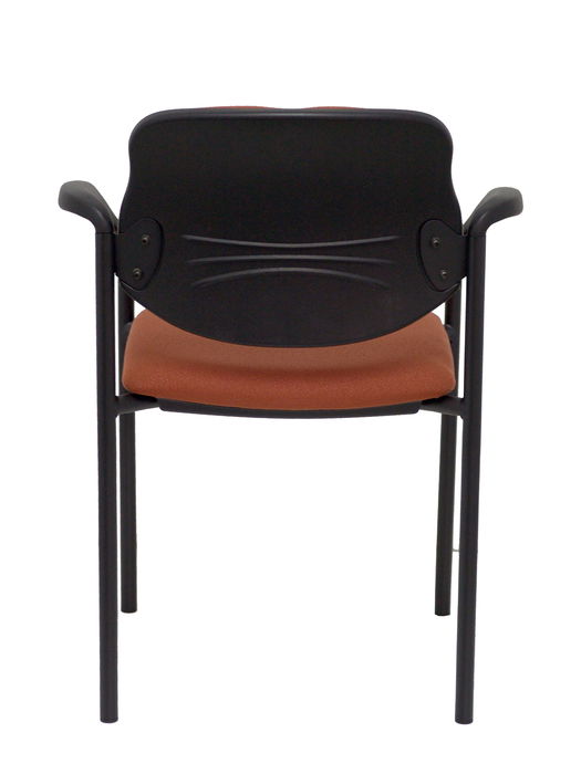 Silla Piqueras Y Crespo Villalgordo Confidente Brazos Fijos Chasis Negro Asiento Y Respaldo Tapizados Bali Marron