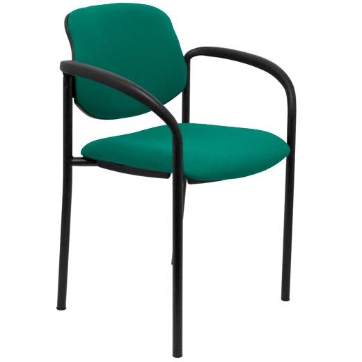 NOWY STYL Silla Styl con brazos fijos y tejido Bali verde esmeralda