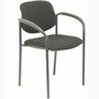 NOWY STYL Silla Styl tapizada en tela negra con brazos fijos