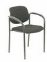 Silla Styl tapizada con Tela color Negro. Brazos fijos