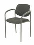 Silla Styl tapizada con Tela color Negro. Brazos fijos