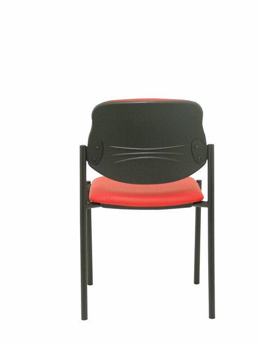 Silla Styl tapizada con Similpiel color Rojo. Sin brazos