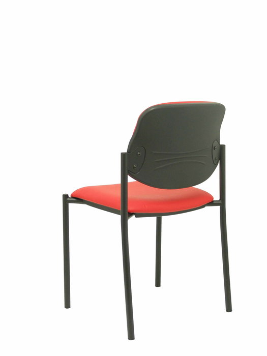 Silla Styl tapizada con Similpiel color Rojo. Sin brazos