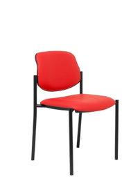 Silla Styl tapizada con Similpiel color Rojo. Sin brazos