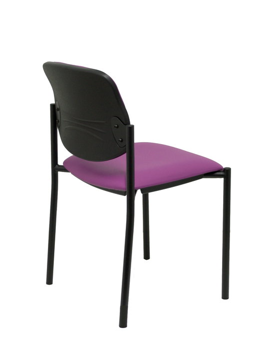 Silla Styl tapizada con Similpiel color Morado. Sin brazos