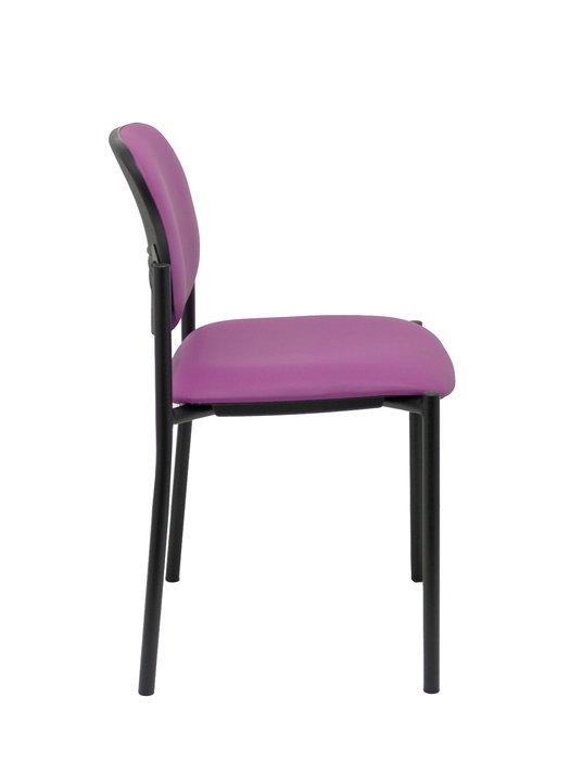 Silla Styl tapizada con Similpiel color Morado. Sin brazos
