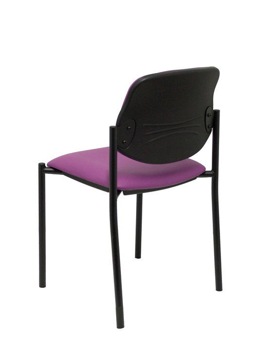 Silla Styl tapizada con Similpiel color Morado. Sin brazos