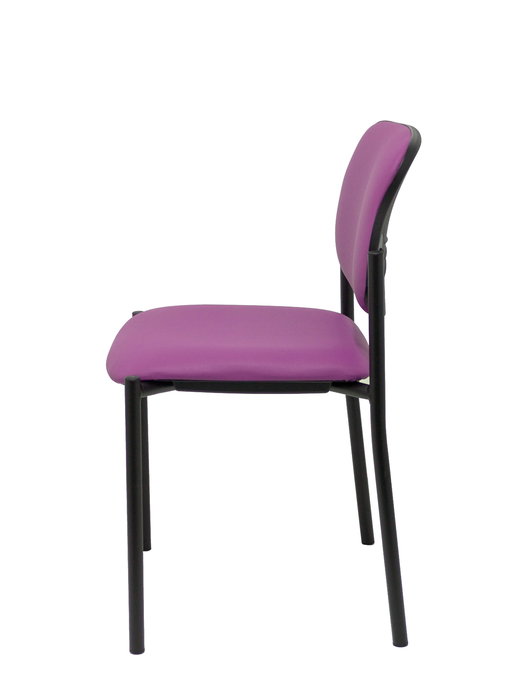 Silla Styl tapizada con Similpiel color Morado. Sin brazos