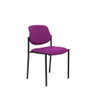NOWY STYL Silla Styl tapizada en similpiel morado sin brazos con estructura negra