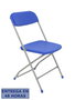 NOWY STYL Pack de 5 sillas plegables Polyfold Azul sin brazos
