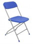 NOWY STYL Pack de 5 sillas plegables Polyfold Azul sin brazos