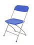 Silla Polyfold de PVC color Azul. Sin brazos