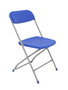 Silla Polyfold de PVC color Azul. Sin brazos