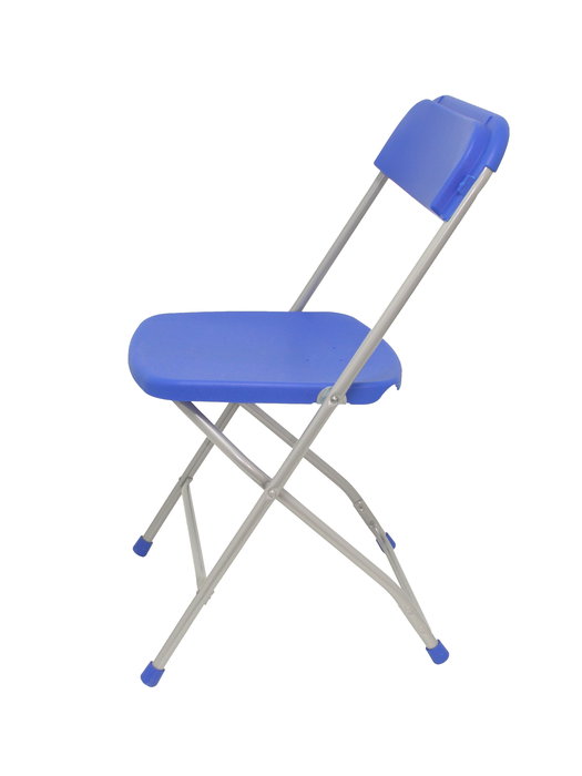 Silla Polyfold de PVC color Azul. Sin brazos