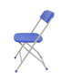 Silla Polyfold de PVC color Azul. Sin brazos