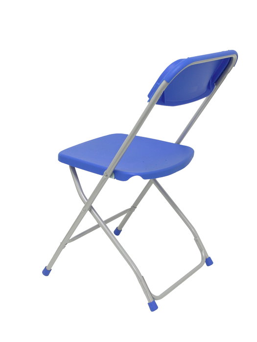 Silla Polyfold de PVC color Azul. Sin brazos