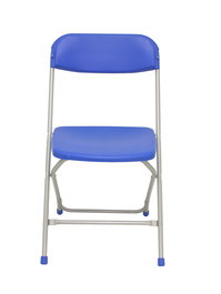 Silla Polyfold de PVC color Azul. Sin brazos