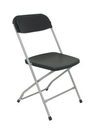 Silla Polyfold de PVC color Negro. Sin brazos