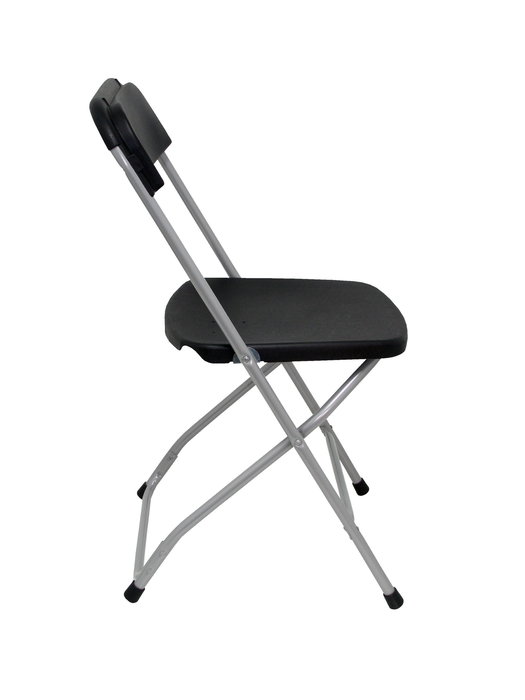 Silla Polyfold de PVC color Negro. Sin brazos