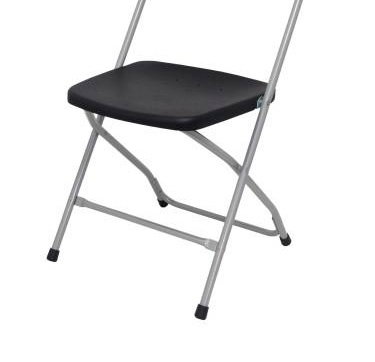 Silla Polyfold de PVC color Negro. Sin brazos