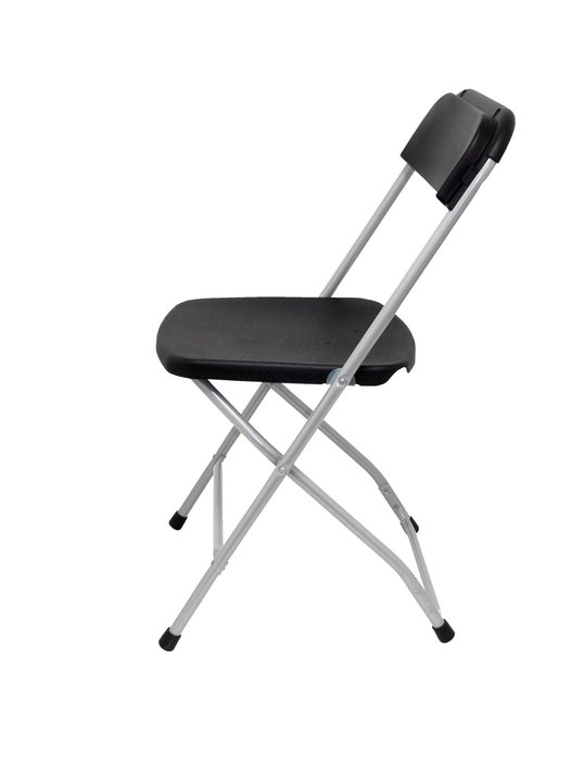 Silla Polyfold de PVC color Negro. Sin brazos