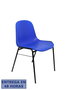 PIQUERAS Y CRESPO Alborea Silla Confidente Apilable Asiento Monobloque PVC Azul
