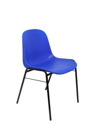 Silla Piqueras Y Crespo Alborea Confidente Apilable Asiento Monobloque En Pvc Azul