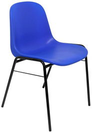 Silla Piqueras Y Crespo Alborea Confidente Apilable Asiento Monobloque En Pvc Azul
