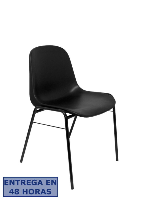 NOWY STYL Silla Beta de PVC Negro sin brazos