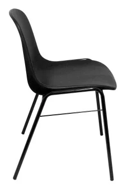 PIQUERAS Y CRESPO Silla Alborea Confidente Apilable con Asiento en PVC Negro PIQUERAS Y CRESPO Silla Alborea Confidente Apilable con Asiento en PVC Negro