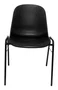 PIQUERAS Y CRESPO Silla Alborea Confidente Apilable con Asiento en PVC Negro