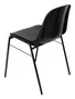 PIQUERAS Y CRESPO Silla Alborea Confidente Apilable con Asiento en PVC Negro