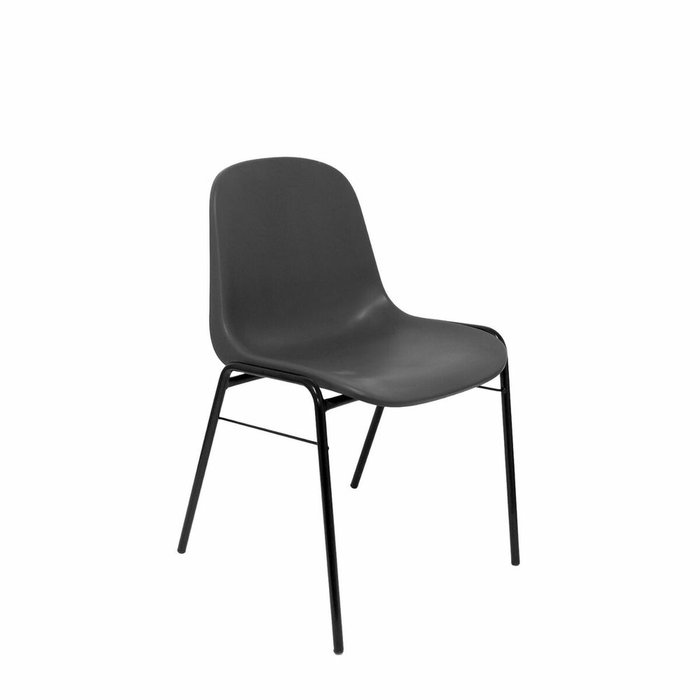 PIQUERAS Y CRESPO Alborea Silla Confidente Ergonómica Apilable en PVC Gris
