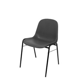 PIQUERAS Y CRESPO Alborea Silla Confidente Ergonómica Apilable en PVC Gris