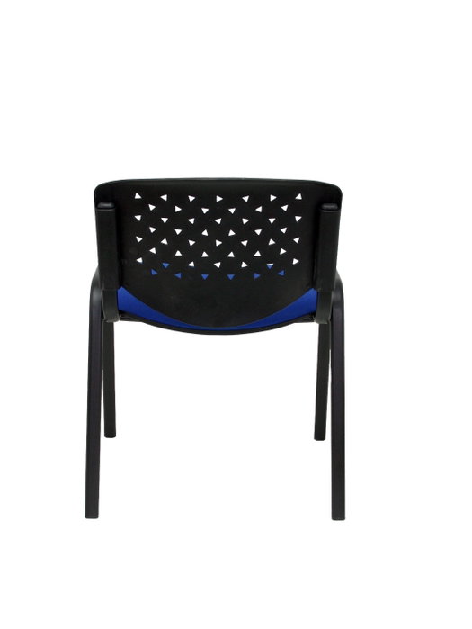 PIQUERAS Y CRESPO Pack de 4 sillas Petrola apilables, asiento Aran azul PIQUERAS Y CRESPO Pack de 4 sillas Petrola apilables, asiento Aran azul