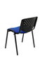 PIQUERAS Y CRESPO Pack de 4 sillas Petrola apilables, asiento Aran azul