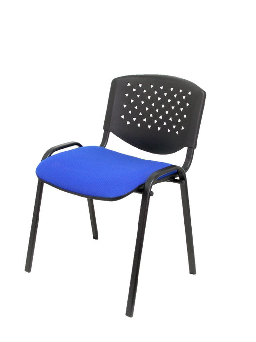 PIQUERAS Y CRESPO Pack de 4 sillas Petrola apilables, asiento Aran azul PIQUERAS Y CRESPO Pack de 4 sillas Petrola apilables, asiento Aran azul