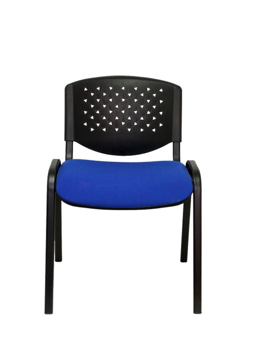 PIQUERAS Y CRESPO Pack de 4 sillas Petrola apilables, asiento Aran azul PIQUERAS Y CRESPO Pack de 4 sillas Petrola apilables, asiento Aran azul