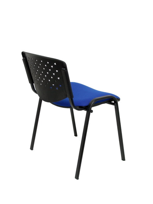 PIQUERAS Y CRESPO Pack de 4 sillas Petrola apilables, asiento Aran azul PIQUERAS Y CRESPO Pack de 4 sillas Petrola apilables, asiento Aran azul