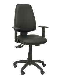 PIQUERAS Y CRESPO Silla Elche S similpiel negro con brazos regulables