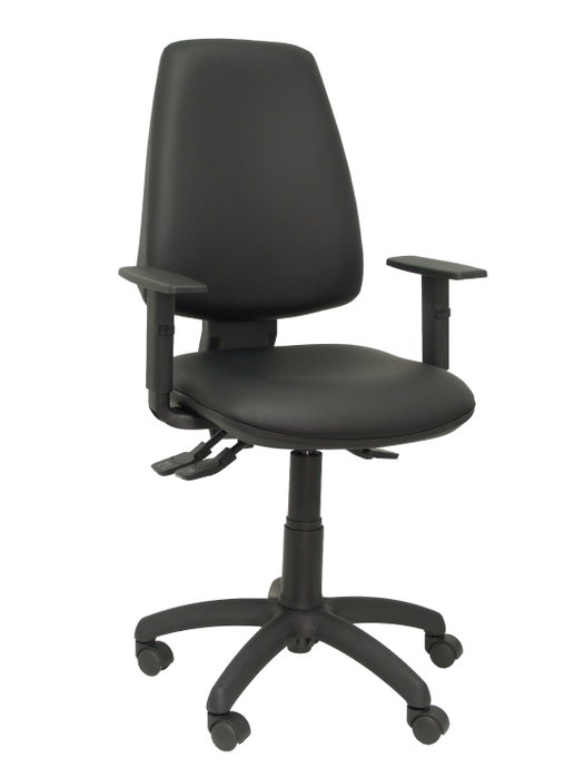 PIQUERAS Y CRESPO Silla Elche S con Mecanismo Sincro y Brazos Regulables, Negro PIQUERAS Y CRESPO Silla Elche S con Mecanismo Sincro y Brazos Regulables, Negro