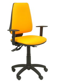 PIQUERAS Y CRESPO Silla Elche con mecanismo sincro y brazos regulables, similpiel naranja