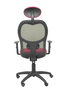 Silla de oficina Jorquera con mecanismo Sincro tapizada con Similpiel color Rosa y malla color Negro. Equipada con lumbar 1D, Brazos 1D, Cabecero Fijo y Ruedas de nailon 50 mm
