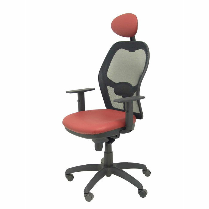 Piqueras Y Crespo Silla Jorquera con Mecanismo Sincro, Malla Negra y Similpiel Granate Piqueras Y Crespo Silla Jorquera con Mecanismo Sincro, Malla Negra y Similpiel Granate