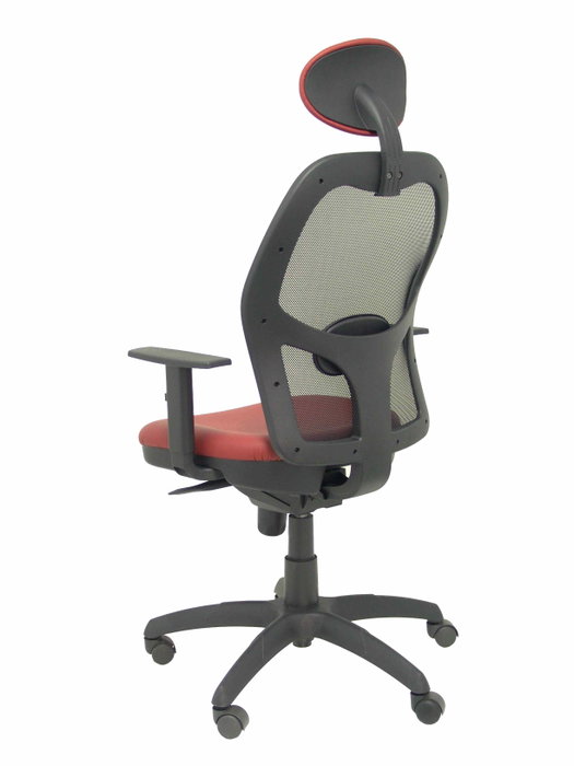 Piqueras Y Crespo Silla Jorquera con Mecanismo Sincro, Malla Negra y Similpiel Granate Piqueras Y Crespo Silla Jorquera con Mecanismo Sincro, Malla Negra y Similpiel Granate