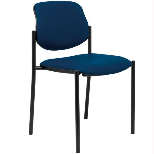 NOWY STYL Silla Styl tapizada en similpiel azul marino sin brazos NOWY STYL Silla Styl tapizada en similpiel azul marino sin brazos